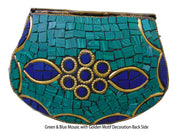 Mosaic Brass Vintage Clutch Bag