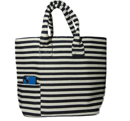jacquard Stripe Pattern Canvas Beach bag