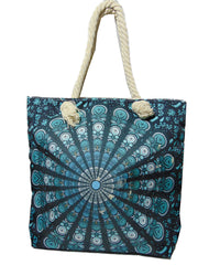Mandla print Pattern Canvas Beach bag