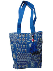 Block print asssorted Canvas Beach bag