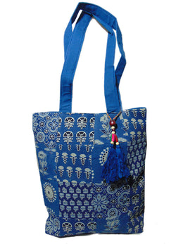 Block print asssorted Canvas Beach bag