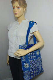 Block print asssorted Canvas Beach bag