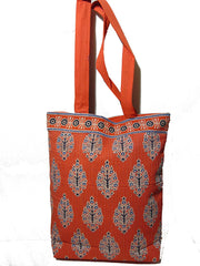 Block print Pattern Canvas Beach bag