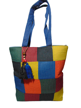 Ethnic embroidery assorted Canvas tote bag