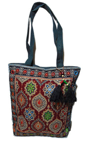 Block print Canvas women tote bag