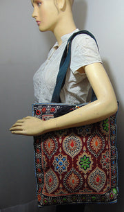 Block print Canvas women tote bag