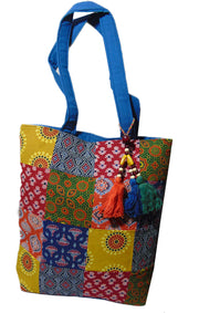 Ethnic assorted block print Canvas bag