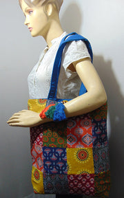 Ethnic assorted block print Canvas bag