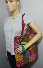 Ethnic assorted block print Canvas bag