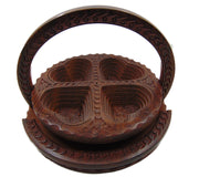 heart shape Round shape Wood Collapsible Basket