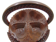 heart shape Round shape Wood Collapsible Basket