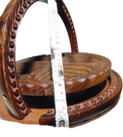 heart shape Round shape Wood Collapsible Basket