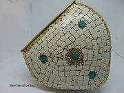 Heart Shape Mosaic Clutch Bag