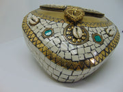 Heart Shape Mosaic Clutch Bag