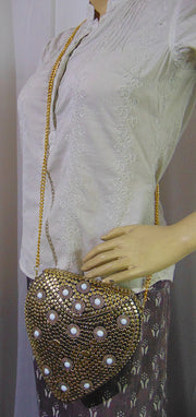 Metal bag bridal Party Sling Clutch