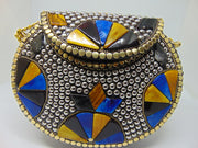 Metal Bag Multi Colour Resin Stone Beads