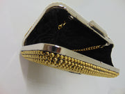 Golden Metal Sunflower design Clutch