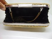 Golden Metal Sunflower design Clutch