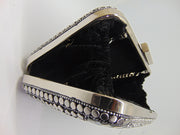 Rectangle Silver Eye Design Clutch