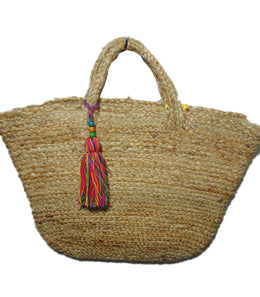 Hand woven Jute beach bag