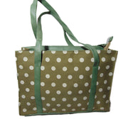 polka dot print Canvas Beach bag