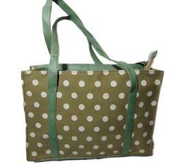 polka dot print Canvas Beach bag