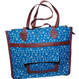 star print Canvas Beach bag