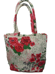 Rose flower Canvas Beach bag
