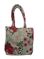 Rose flower Canvas Beach bag