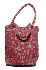 alphabet Pattern Canvas Beach bag