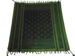 Skulls Crossed Swords shemagh Arab Scarf