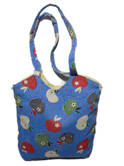 apple print Canvas Beach bag