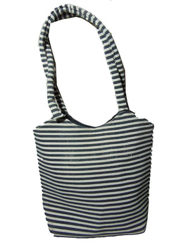 stripe design Canvas Beach bag