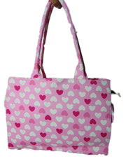 Heart print canvas Beach bag Tote Bag