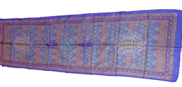 zeometric Print long Silk Scarf