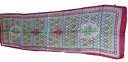 zeometric Print long Silk Scarf