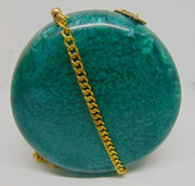 Resin Acrylic Round Box Clutch & Purse