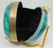Resin Acrylic Round Box Clutch & Purse