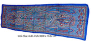 Pot paisly design Print long Silk Scarf