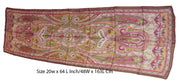 Pot paisly design Print long Silk Scarf