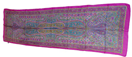 Geometric paisley design Print long Silk Scarf