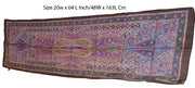 Geometric paisley design Print long Silk Scarf