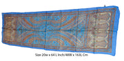 Geometric paisley design Print long Silk Scarf