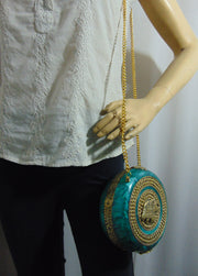 Resin Acrylic Round Box Clutch & Purse