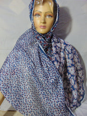 Poly cotton flower print Hijab scarf