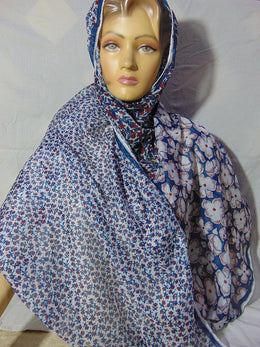 Poly cotton flower print Hijab scarf