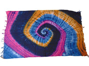 Tie Dye Spiral Psychedelic Art sarong praeo