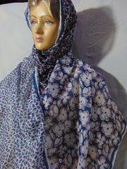 Poly cotton flower print Hijab scarf