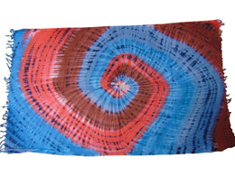 Tie Dye Spiral Psychedelic Art sarong praeo