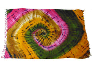 Tie Dye Spiral Psychedelic Art sarong praeo